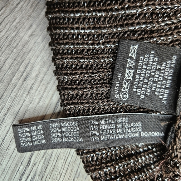 Ralph Lauren Black Label Women's Medium  Metallic Ribbed Knit Sparkly - Picture 9 of 9